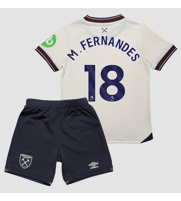 West Ham United Mateus Fernandes #18 Seconda Maglia Bambino 2025-26 Manica Corta (+ Pantaloni corti)